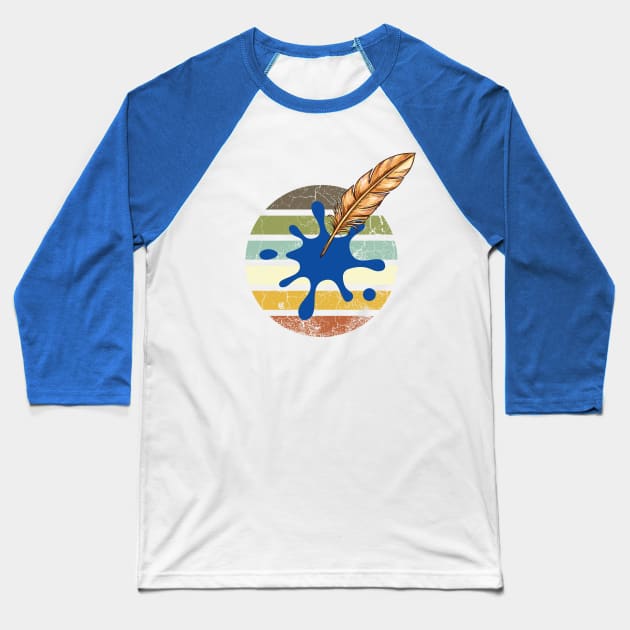 pen ink abstract retro Baseball T-Shirt by sirazgar